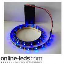 9V Battery Operated 500mm Waterproof Led Strip Blue SMD3528
