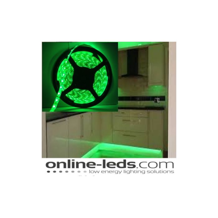5M Green Plug and Play - Waterproof LED Strip Lighting Kit SMD 3528 - Low Brightness
