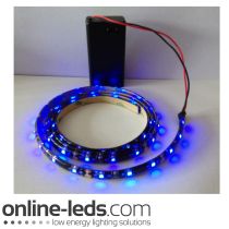 9V Battery Operated 2000mm Waterproof Led Strip Blue SMD3528