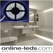 5M Cool White Plug and Play - Waterproof LED Strip Lighting Kit SMD 3528 - Low Brightness